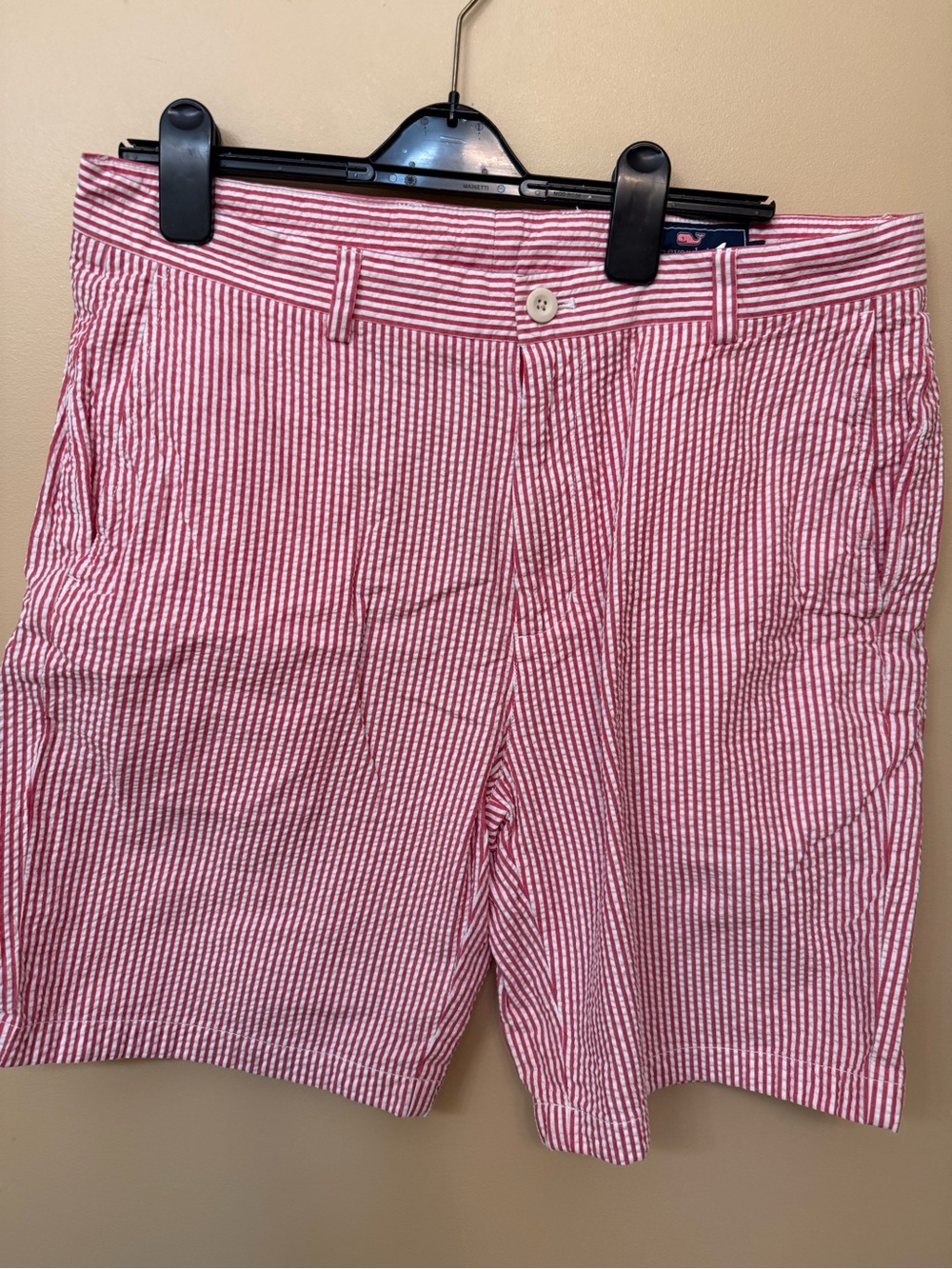 Vineyard Vines Pink and White Striped Seersucker Women’s Shorts